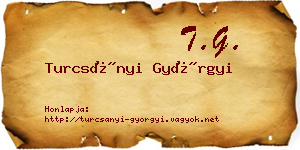 Turcsányi Györgyi névjegykártya