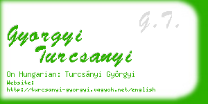 gyorgyi turcsanyi business card