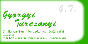 gyorgyi turcsanyi business card